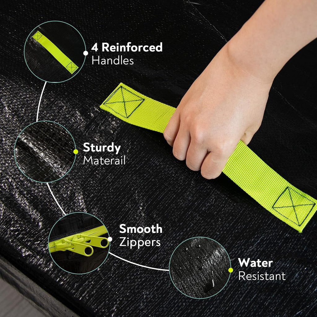 King Mattress Bags for Moving and Storage Waterproof Black