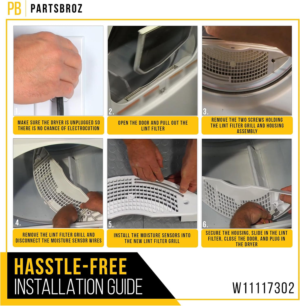 Dryer Lint Filter Cover for Whirlpool WED7600XW0