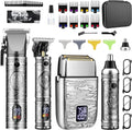 Professional Hair Clippers, Men's Beard Trimmer & Grooming Kit with Electric Razor, Clippers & Trimmers Set, Hair