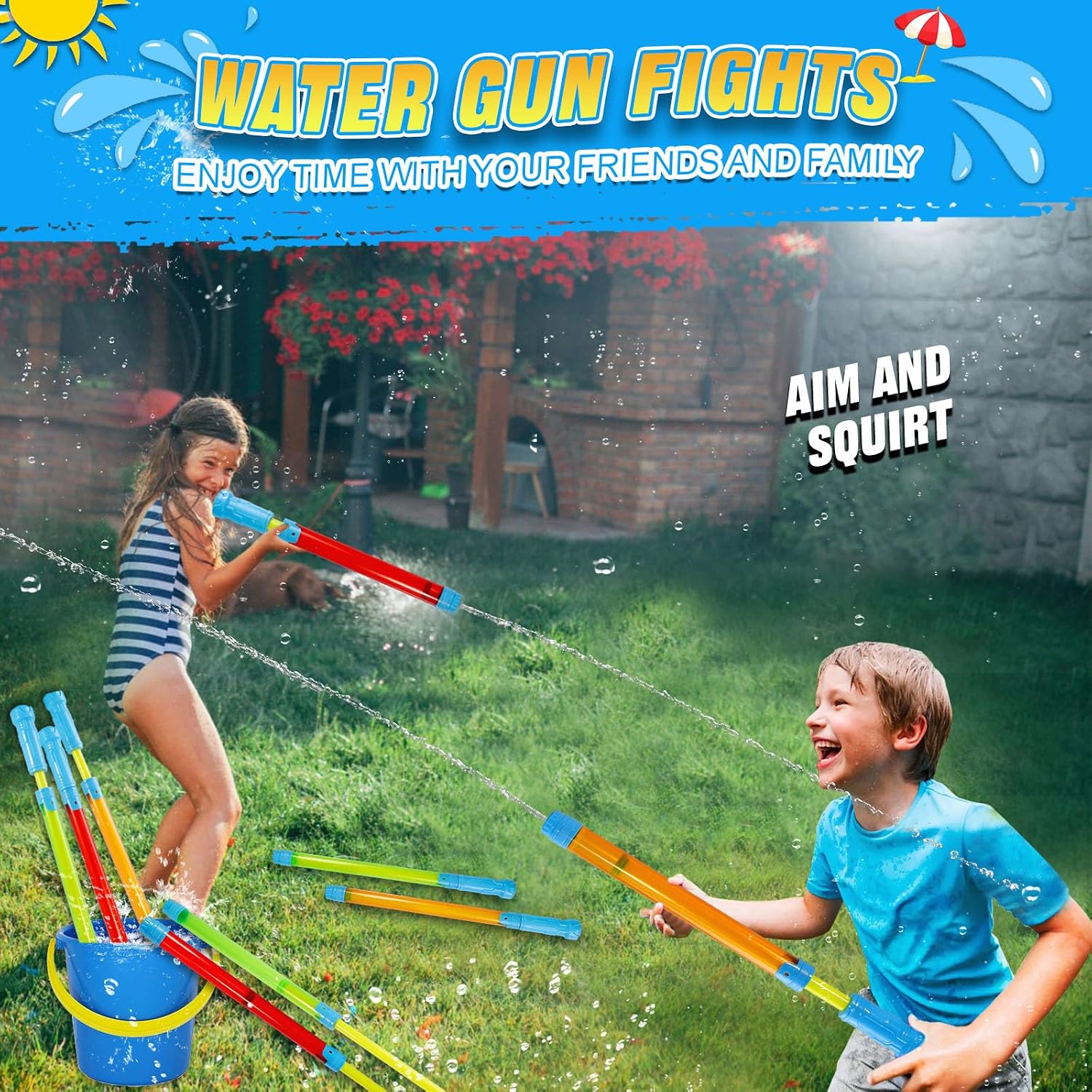 Water Guns for Kids - Water Pool Toys for Kids Ages 3-5, 4-8, 8-12 - Pool Games - Squirts Bulk Party Favors Outdoor