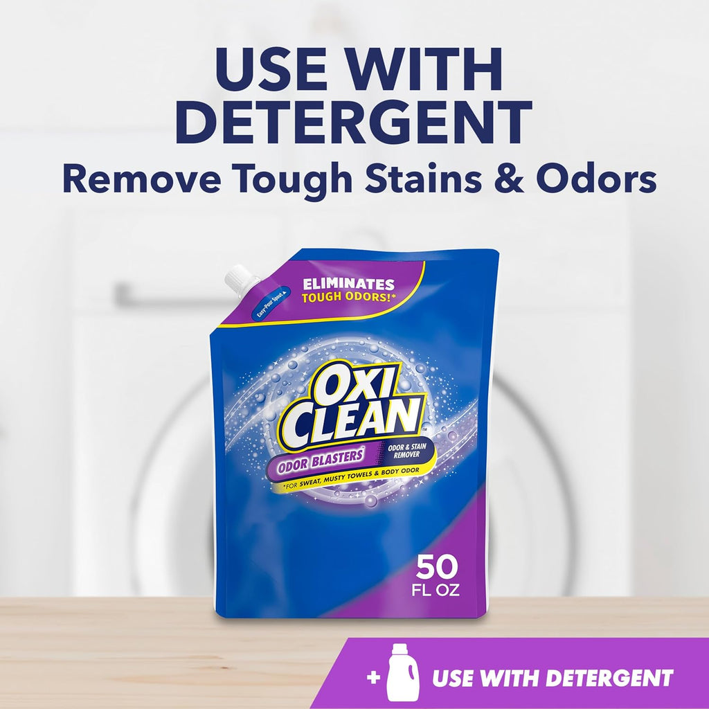 Odor Blasters Odor and Stain Remover Laundry Booster Liquid, 50 fl oz 3-Pack