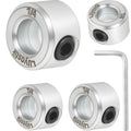 4pcs 1/4" bore Shaft Collar,Zinc Plated Set-Screw Shaft Collars