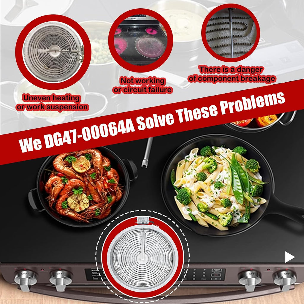 DG47-00064A DG47-00056A Compatible With Samsung Stove 9/12in Dual Element