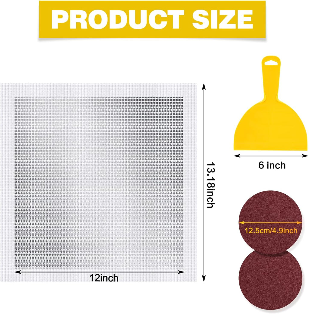 12 X 12 Inch Drywall Repair Kit, Wall Repair Patch Kits for Large Holes | Aluminum Self-Adhesive Mesh Drywall Repair