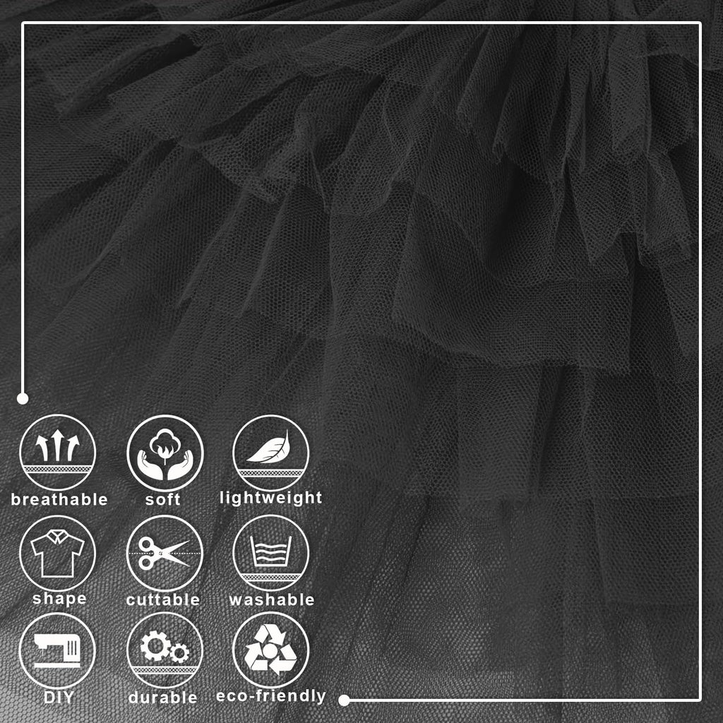 Black Tulle Fabric Roll 6 Inch x 100 Yards