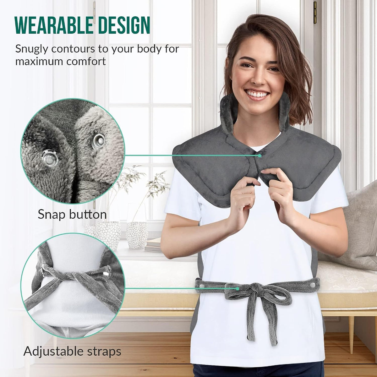 Large Heating Pad for Neck, Shoulders and Back, FSA Eligible, 24x33
