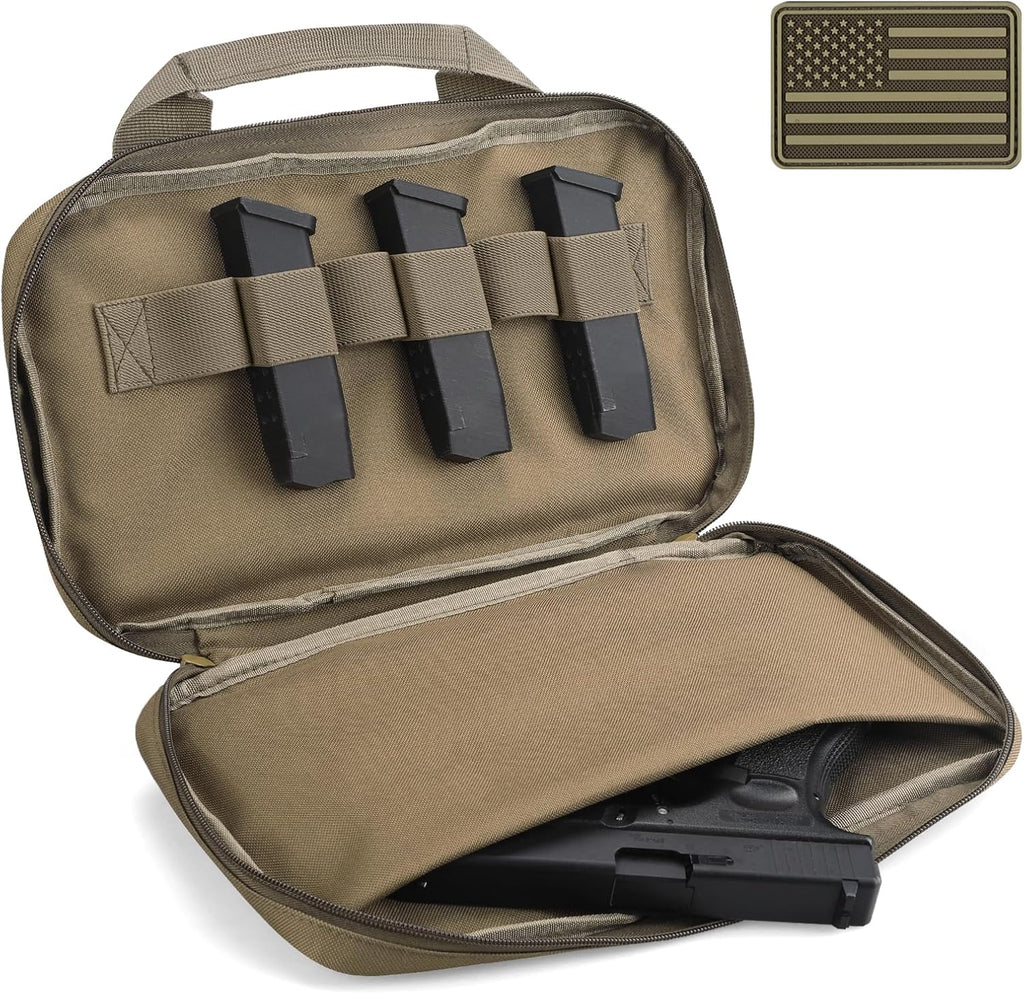 Tactical Pistol Gun Case, Padded Handgun Case Double Pistol Wallet Handgun Pistol Soft Cases Rectangle Handguns Pouches