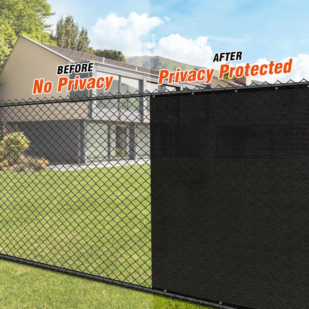 iCover 6x50ft Privacy Screen Fence, Outdoor Fencing Panels, Garden Windscreen Mesh Shade Sail Net Barrier, Include