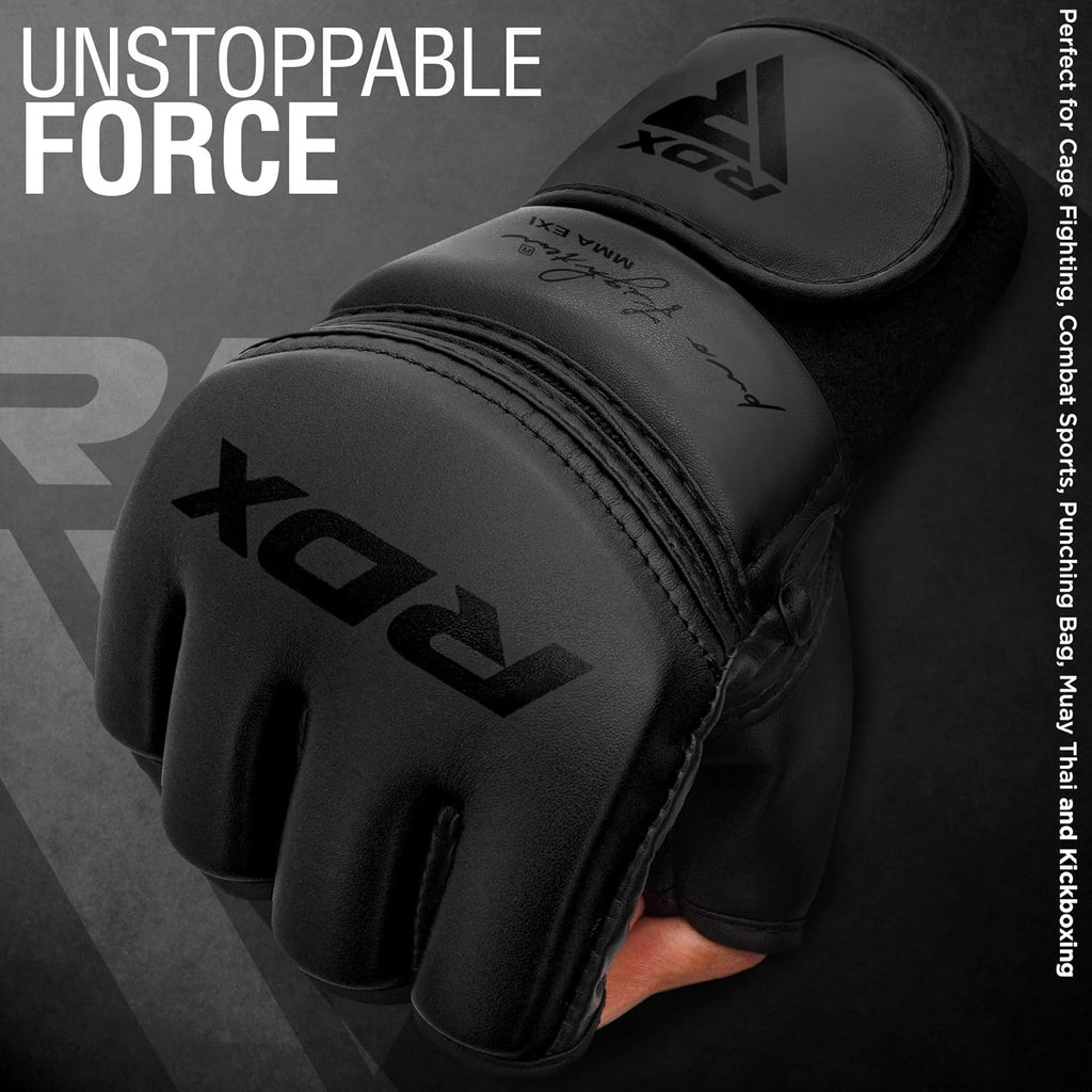 MMA Gloves Grappling Sparring, Maya Hide Leather, Boxing Gloves Men Women Muay Thai Martial Arts Training, Half