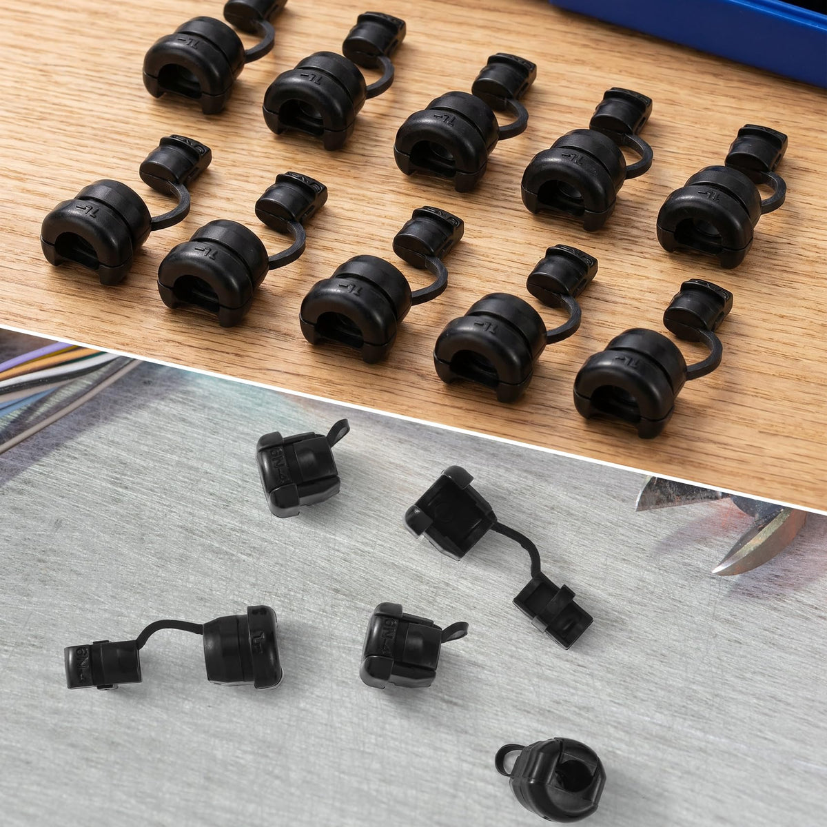 HINZIC 10PCS 6N-4 Strain Relief Cord Connector, Black Nylon