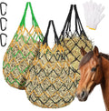 Slow Feed Hay Nets 3 Pack 40-Inch Durable Mesh Hay Bags Feeder for Horses