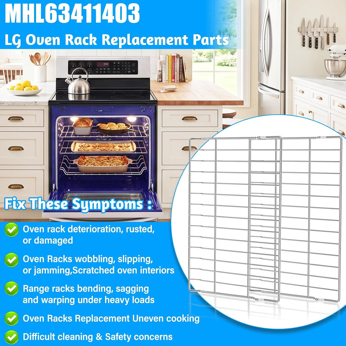 Upgraded MHL63411403 Oven Rack Replacement for LG Range Oven Rack Parts