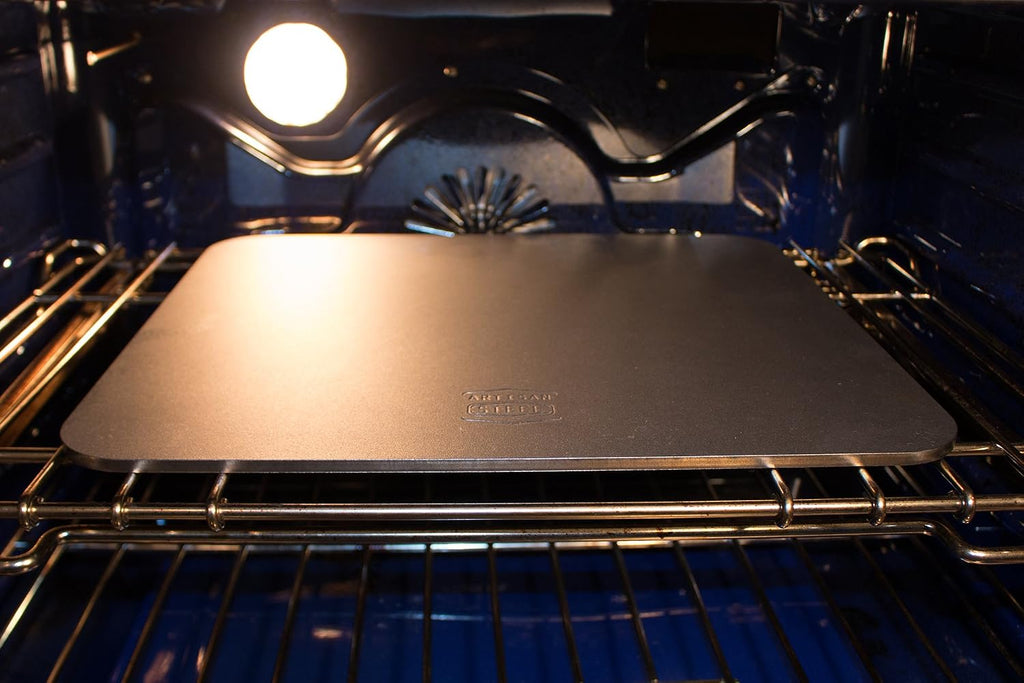 High Performance Pizza Steel Made in the USA - 16" x 14.25" (.25" Thick)