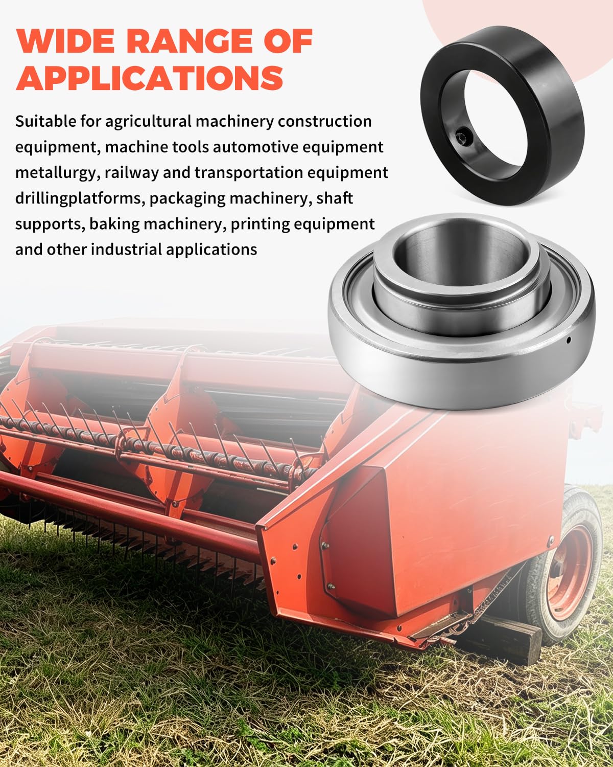 1-1/2" Bore SA208-24 Spherical Insert Bearing with Locking Collar
