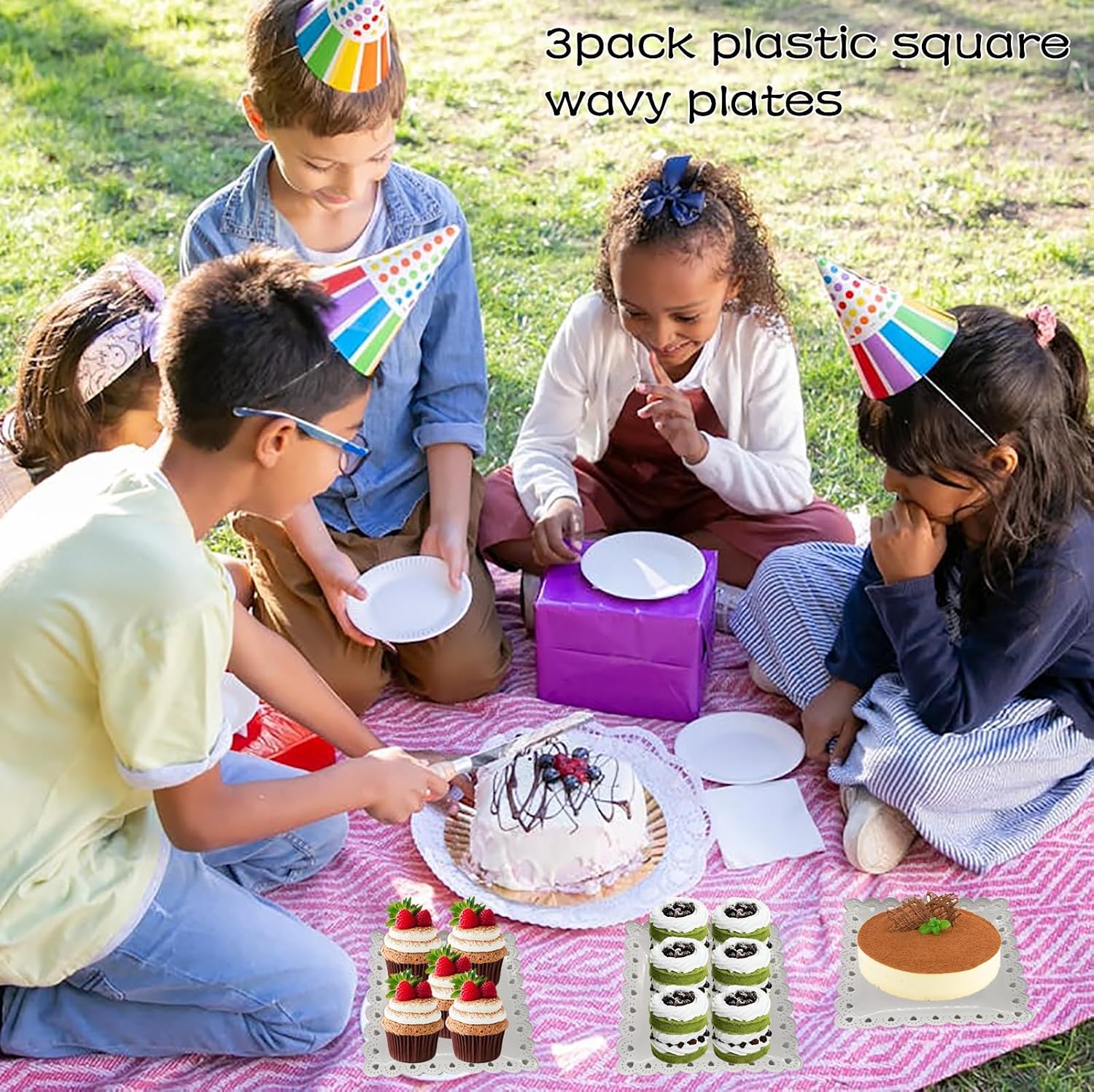 2 Pack 3 Tier Plastic Dessert Cupcake Stand Cupcake Tower Stand White Cupcake Holder Tiered Serving Trays for Dessert