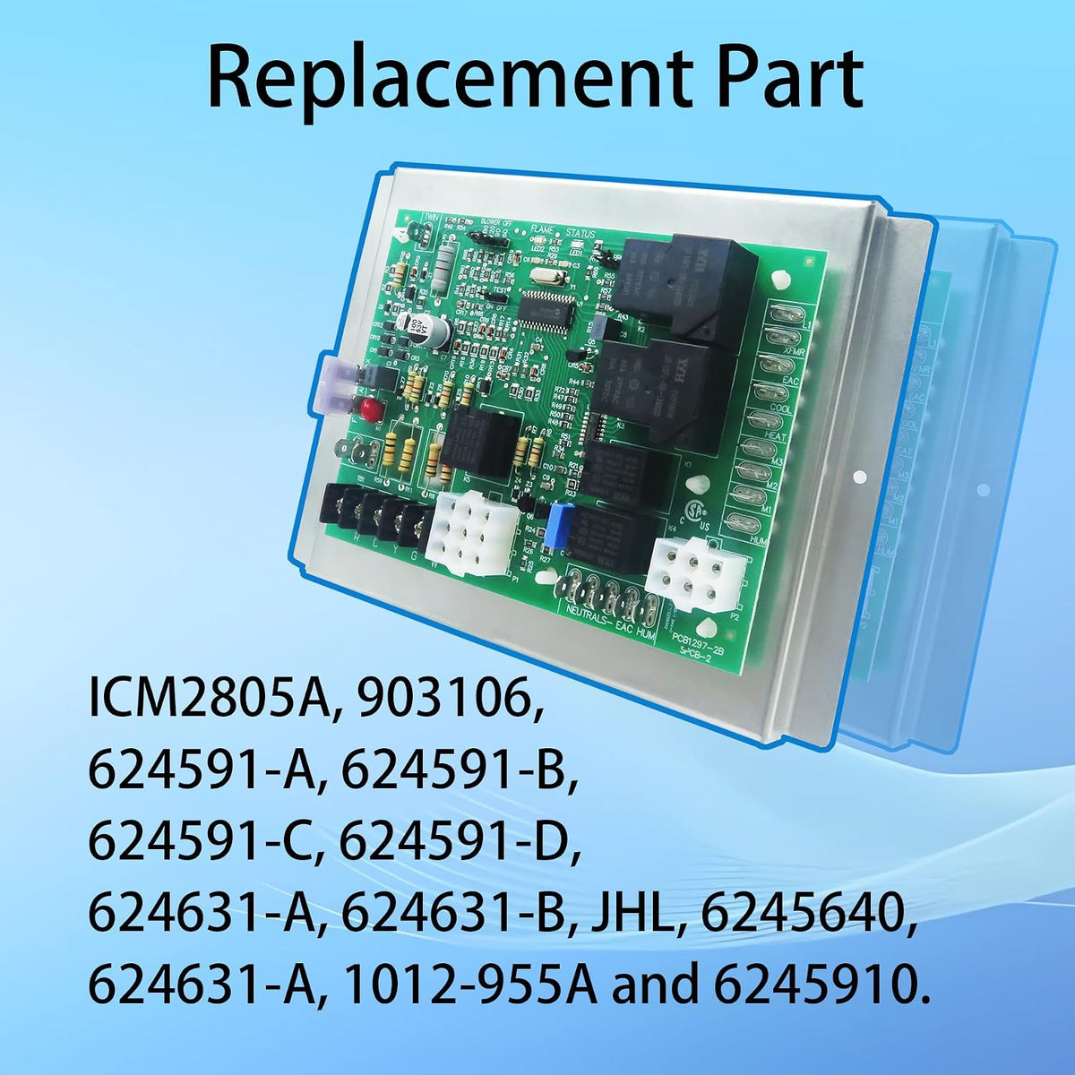 ICM2805A Furnace Control Board, Replacement for Nordyne 903106 and 624631 Control Boards, Used with G3, G4, G5, G6, M2 and M3 Furnace Modules