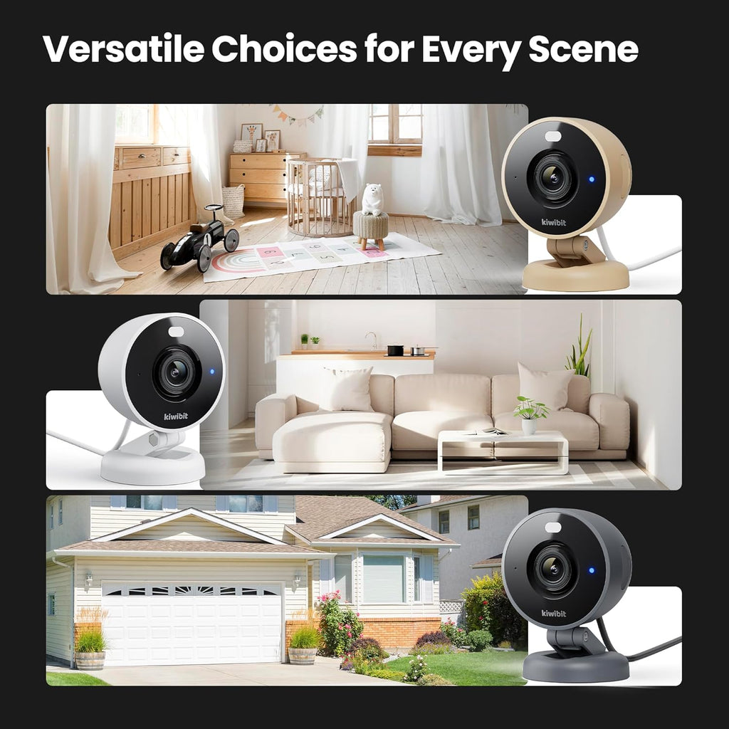 2K Security Camera Indoor/Outdoor, Magnetic Wired Cameras for Home Security, Pet Camera, Baby Monitor, AI Detection