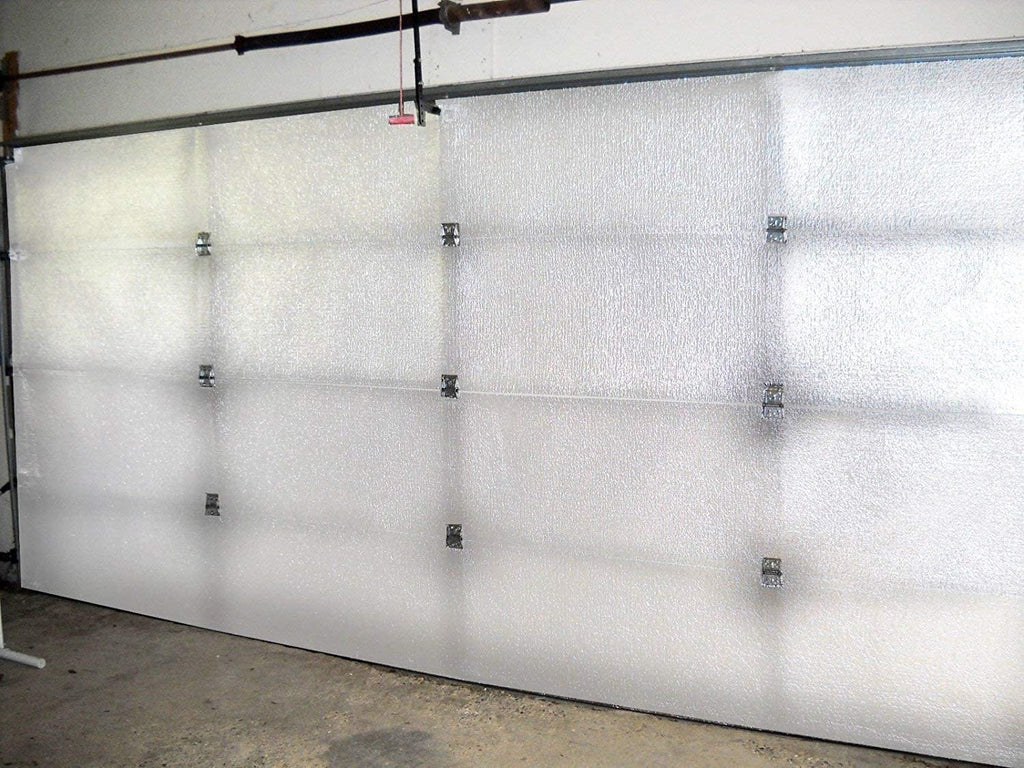 NASA TECH White Reflective Foam Core 2 Car Garage Door Insulation Kit 16FT (Wide) x 8FT (HIGH) R Value 8.0 Made in