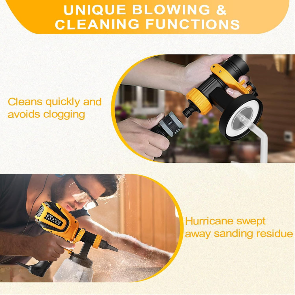 Paint Sprayer, 700W Spray Paint Gun with 4 Nozzles & 3 Patterns