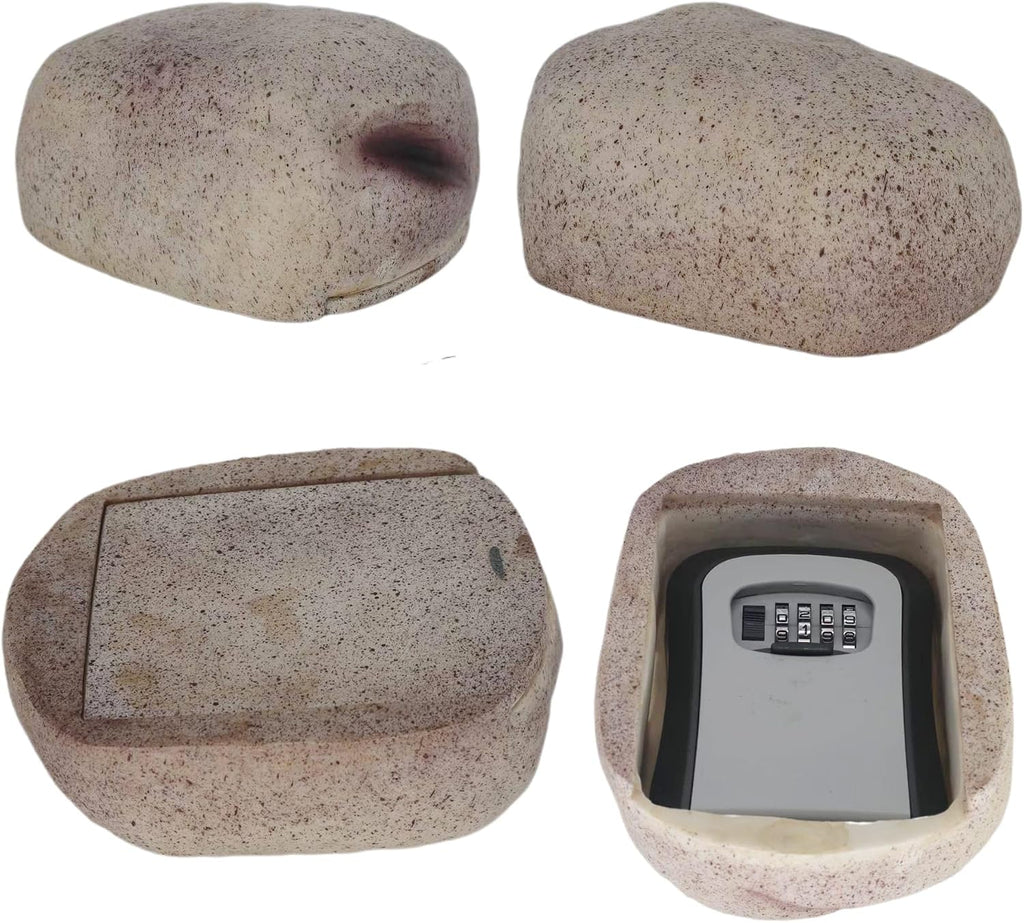 Hide A Key Outside Key Lock Box with Code Outdoor Large Size Fake Rock Key Hiders Holder Containers secret