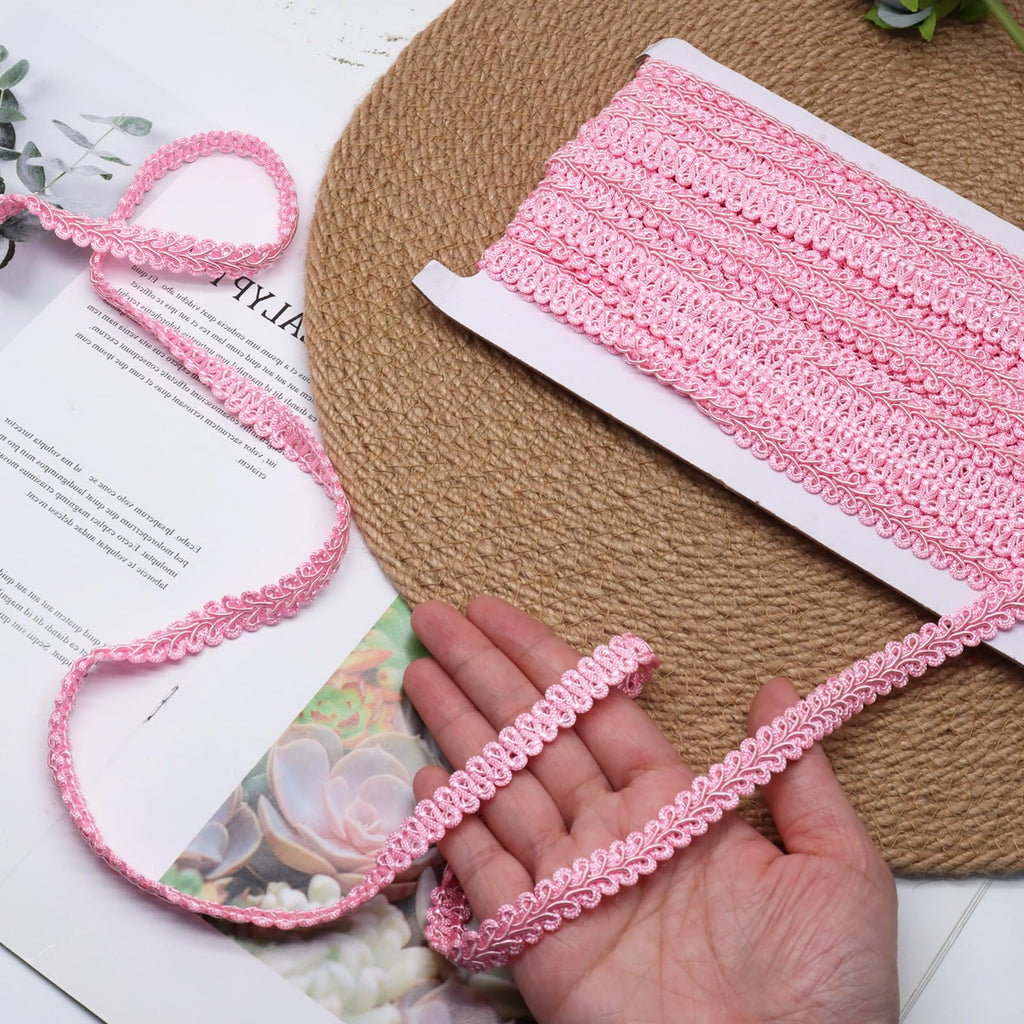 14 Yards 1/2 Inch Pink Gimp Braid Trim