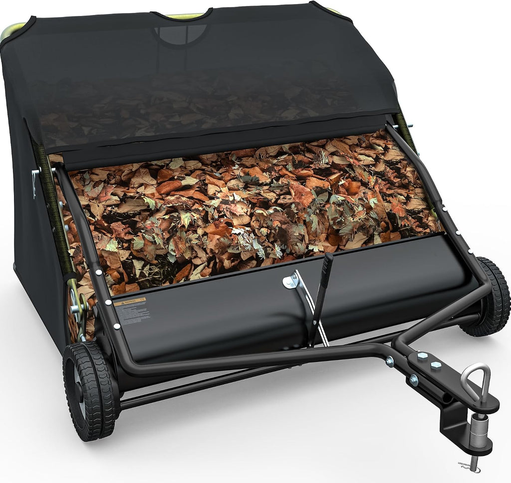 42in Tow Behind Lawn Sweeper, 20 cu. Ft Leaf Grass Collector