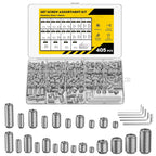 Vibit 405 Pcs Metric Set Screw Assortment Kit, M3 M4 M5 M6 M8