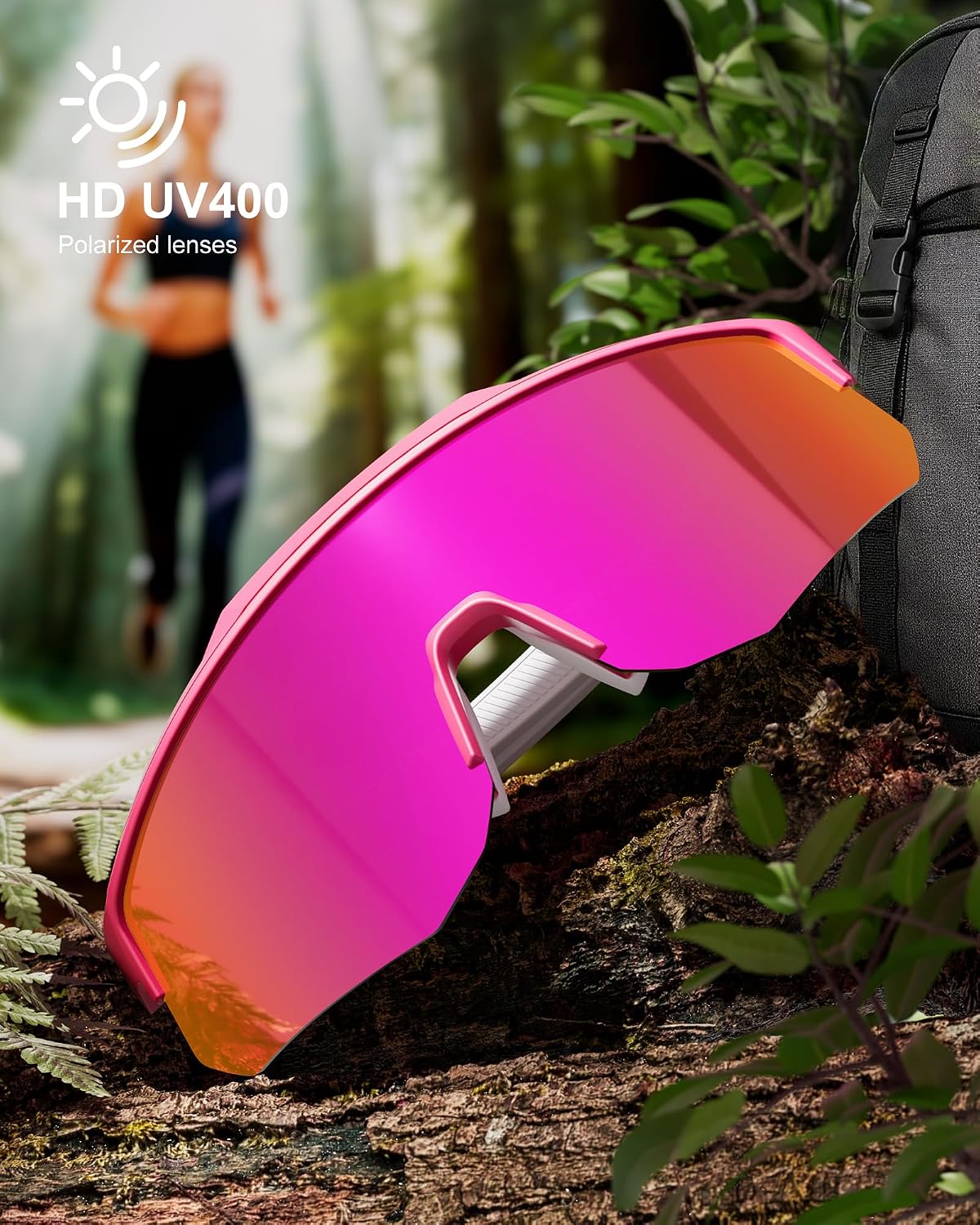 Polarized Sport Sunglasses Men Women Bike Sunglasses for Men Cycling UV Protection Driving Fishing 3 Packs
