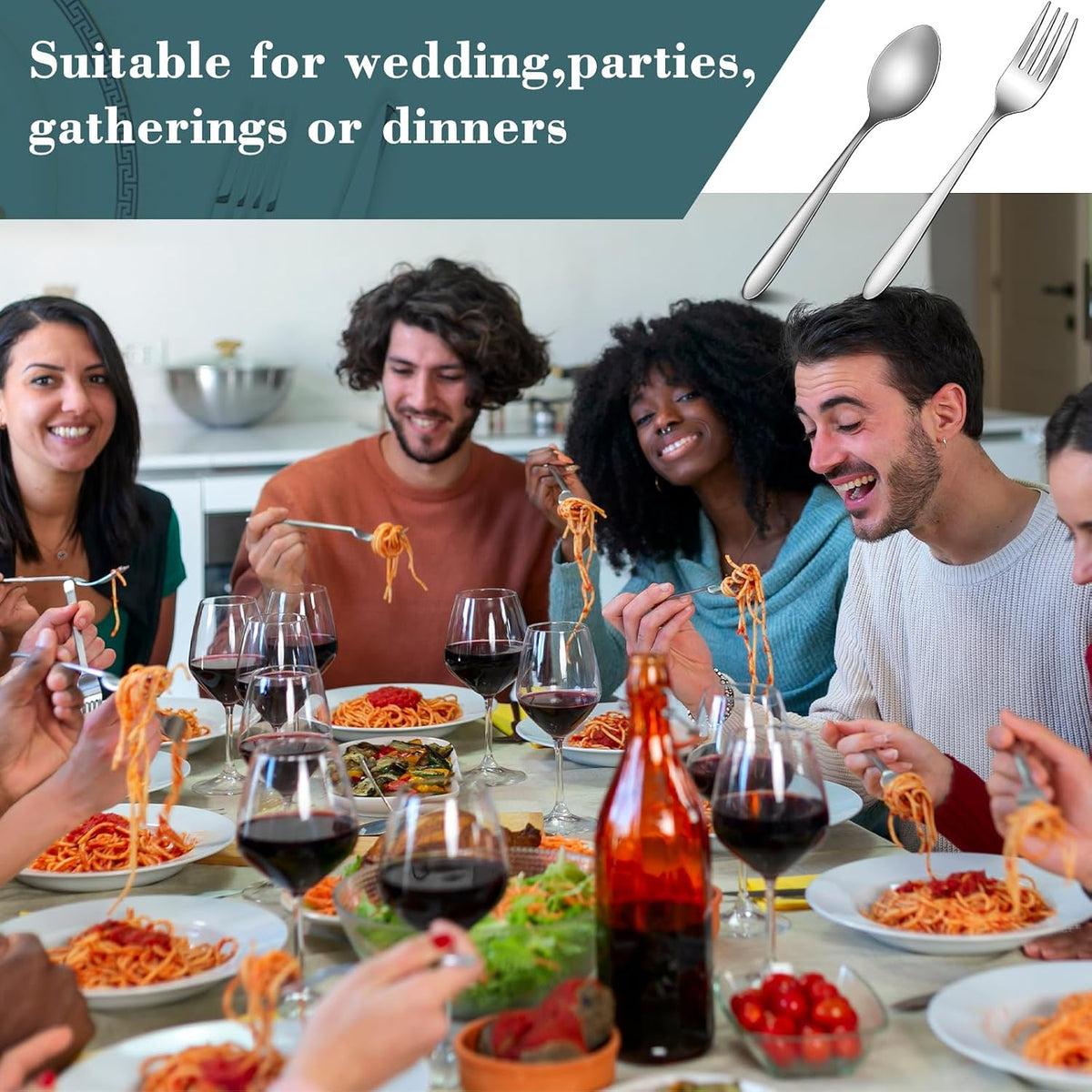 500 Pcs Forks and Spoons Silverware Set for 250 Stainless Steel Flatware Cutlery Set Forks and Spoons Bulk Silverware