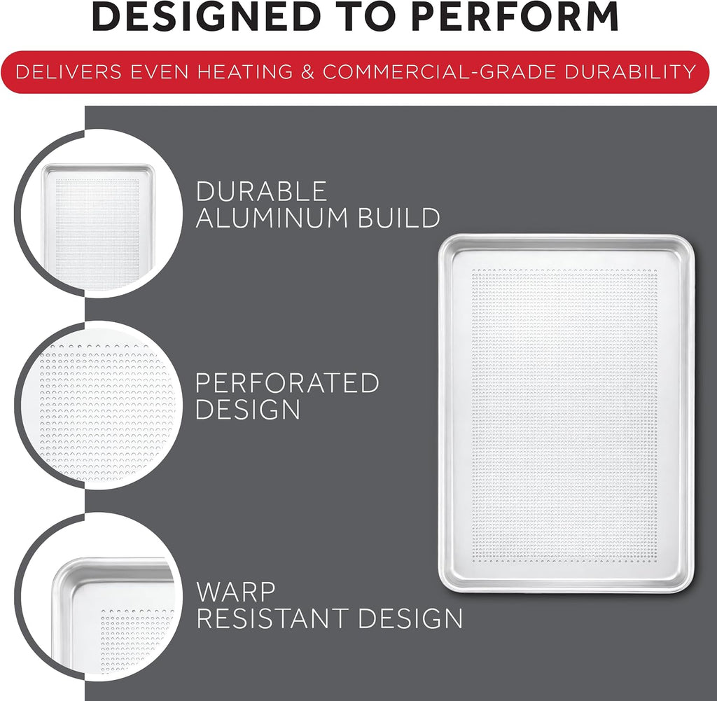 13” x 18” Perforated Aluminum Sheet Pan, Half Size