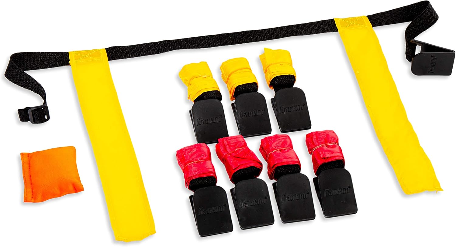 Franklin Sports Flag Football Set - 8 Player Youth Flag Football Belts - Adjustable Belts + Field Marker Included - 4