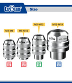 1/2-Inch Drive Adjustable Tap Chuck Adapter Socket, M13-M19