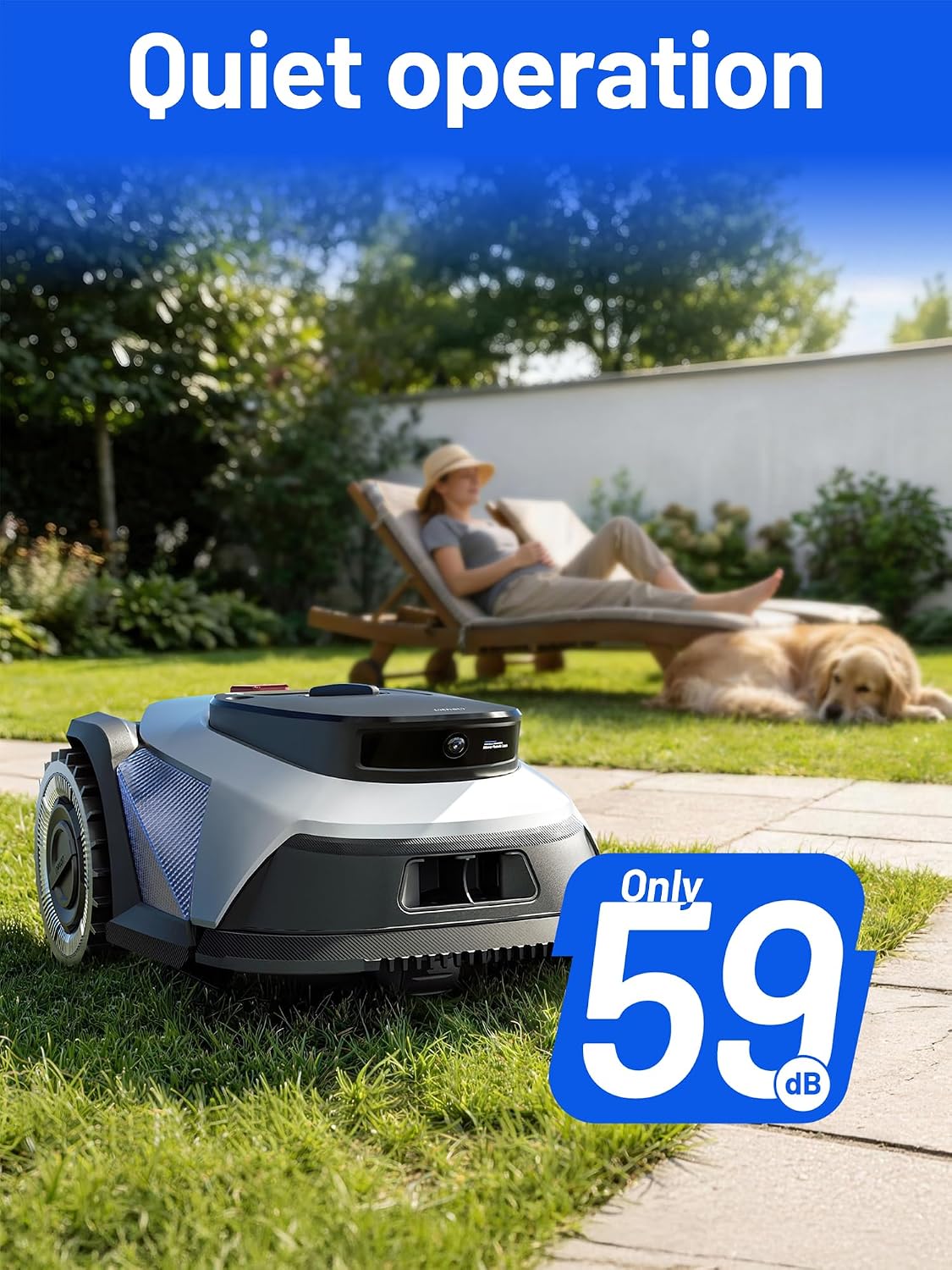 FYELD 500 Robot Lawn Mower, Robotic Lawnmower Without Boundary, Auto Mapping