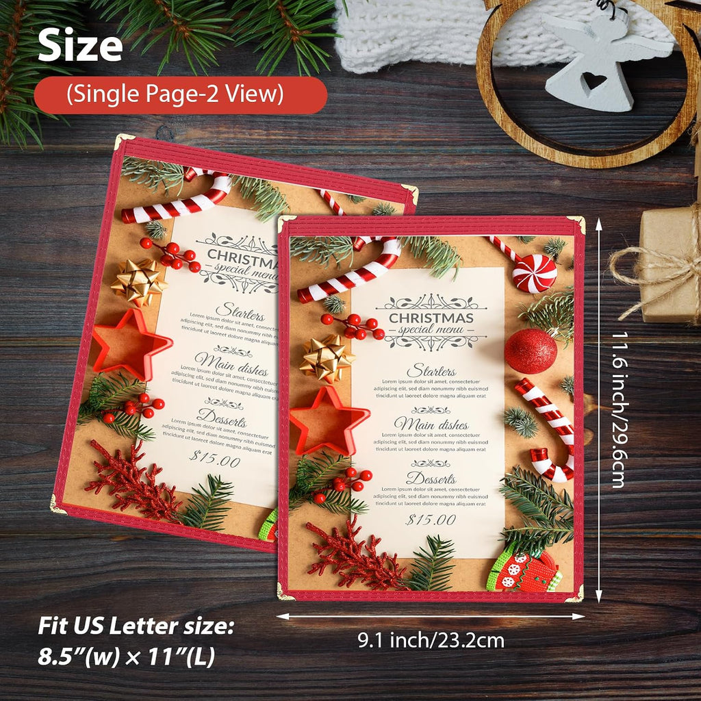 8.5 x 11 Menu Covers, 10 Pack 1 Page 2 View Event Menu