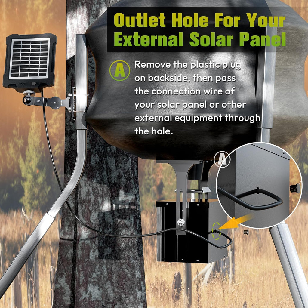 6V Deer Feeder Kit, Motor and Timer Metal Kit, Digital Game FeederTimer, Mounting Bracket Included, Up to 8 Feed