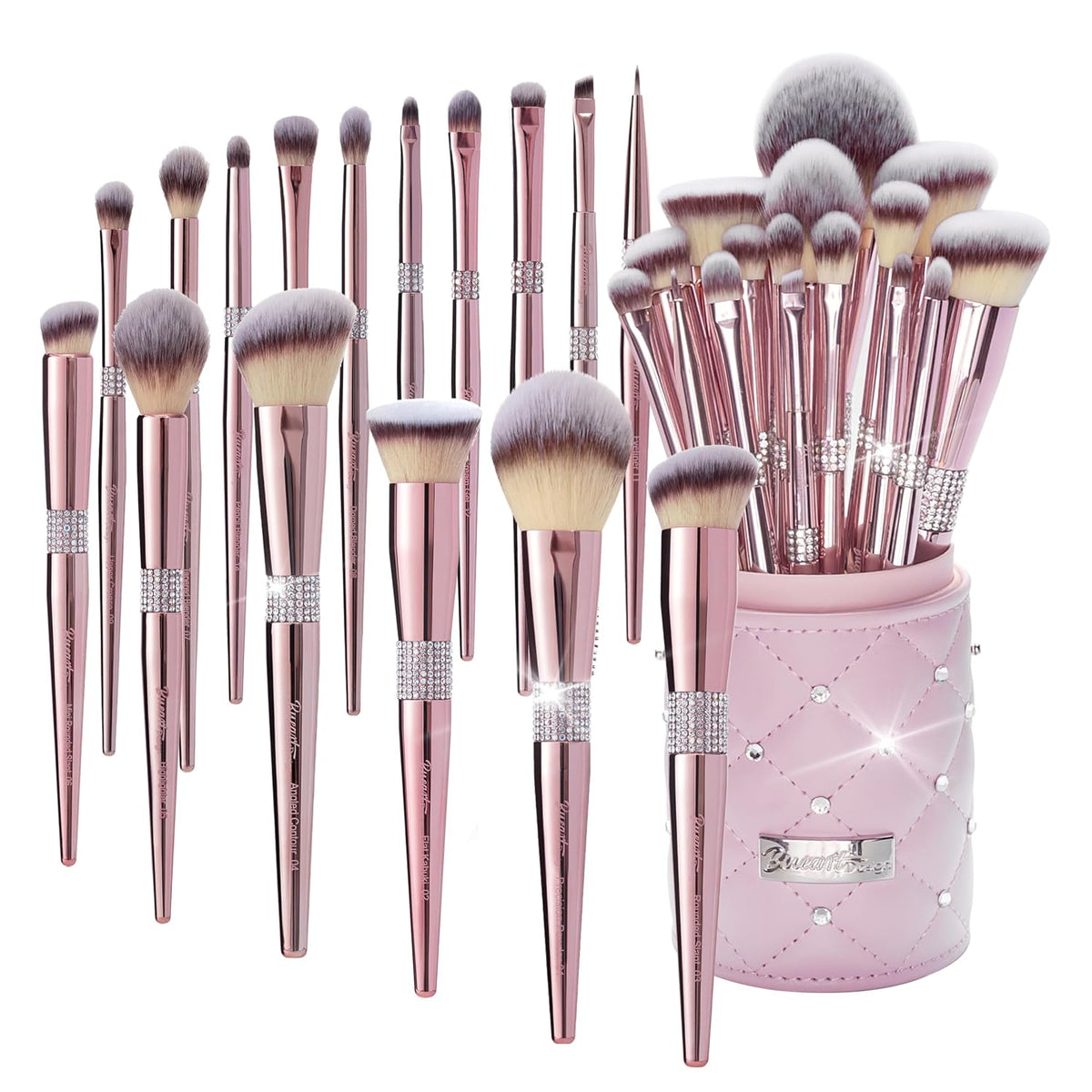 16Pcs Professional Makeup Brushes Set with Elegant Holder