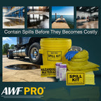 AWF PRO 20 Gallon Battery Acid Spill Kit, 59 Pieces