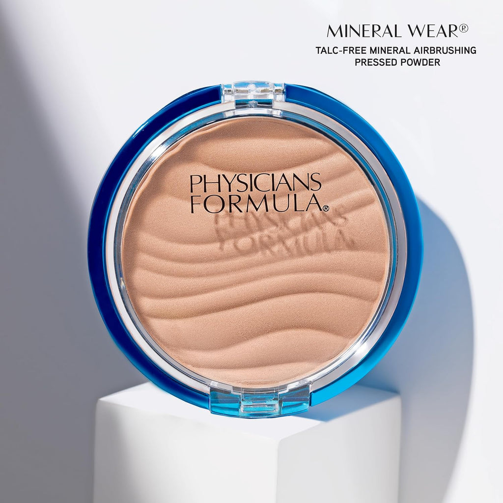 Mineral Wear Talc-Free Airbrushing Pressed Powder, Full Coverage Mineral Face Powder for Sensitive Skin – Translucent