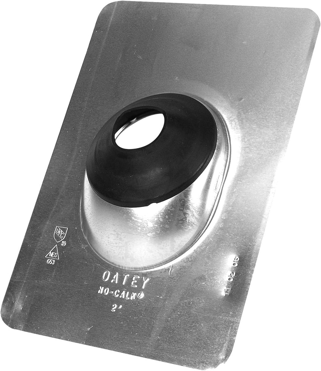 12933 Aluminum 2" Pipe Diameter 9" x 12.5" Base No-Calk Roof Flashing