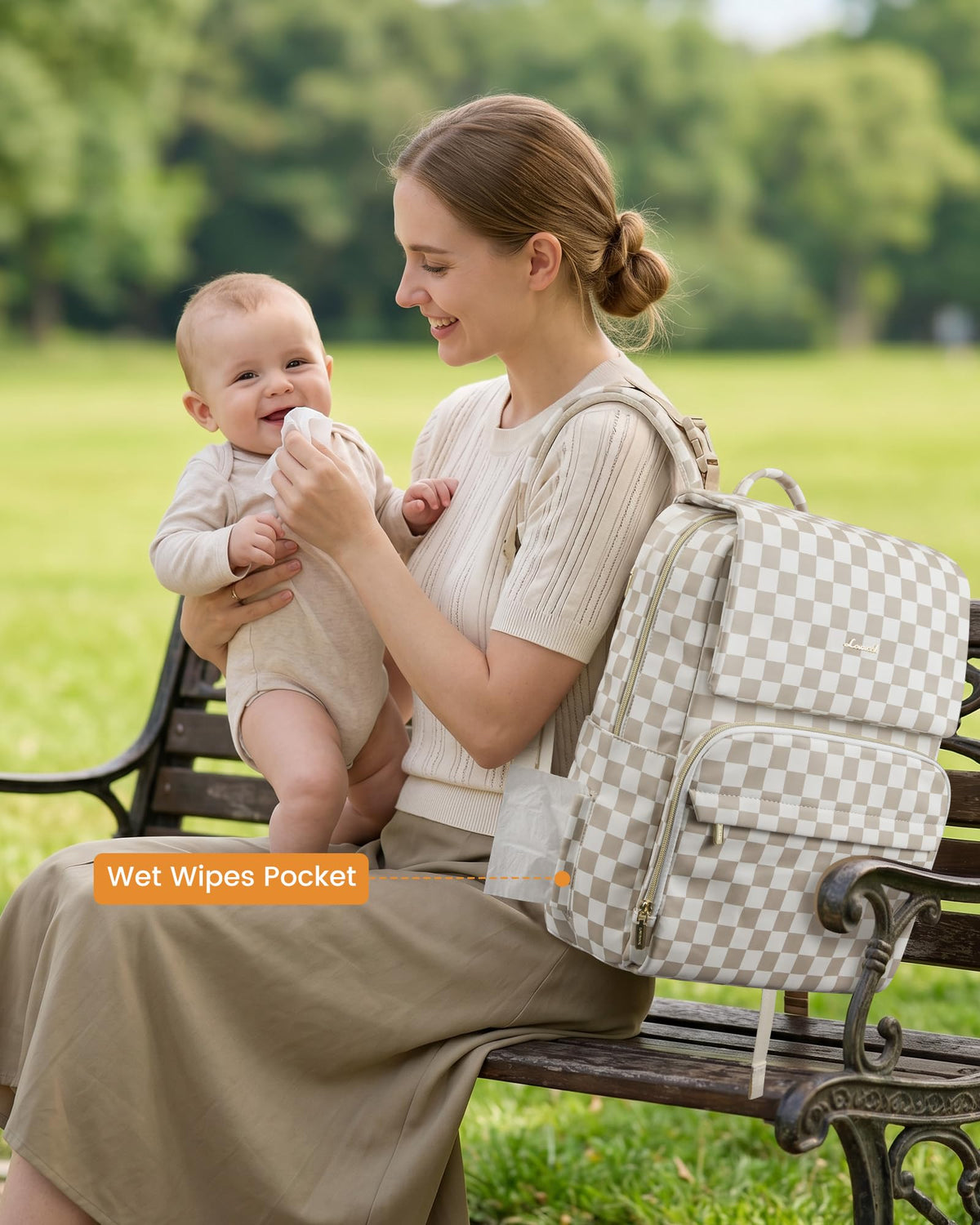 Leather Diaper Bag Backpack for Women