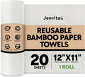 Reusable Bamboo Paper Towels, 20 Sheets, 1 Roll
