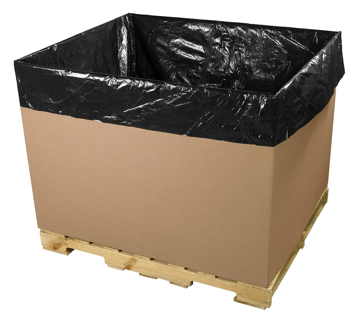 TLPC546 Pallet Covers, 2 mil, 48" x 42" x 48", Black (Pack of 50)