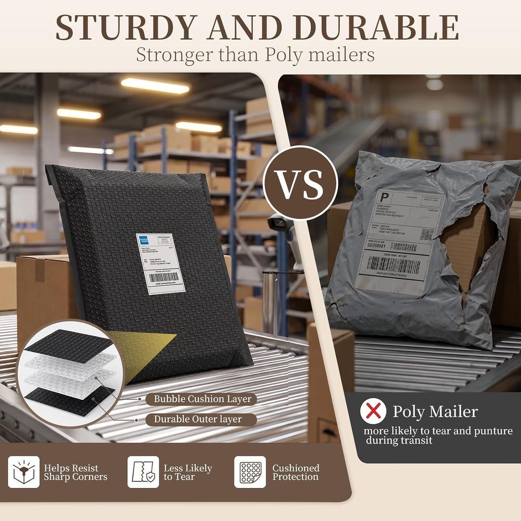 Large Bubble Mailers 19x24 Inch 15 Pack Black Padded Envelopes