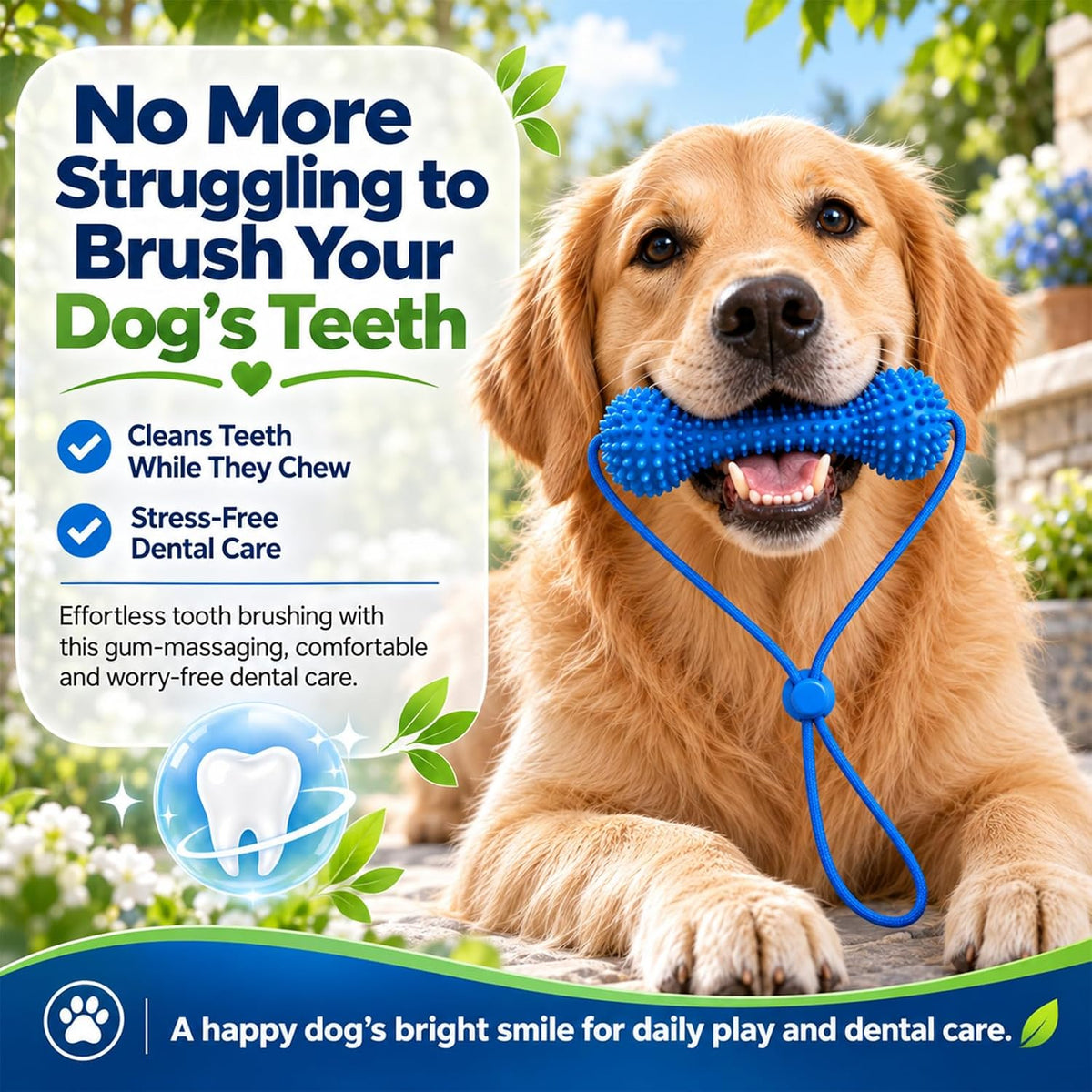 Dual-Action Canine Dental Prop,Dog Teeth Cleaning Chew Toys,Equipped with Mini Finger Toothbrush(2Pcs),Small Dog Oral