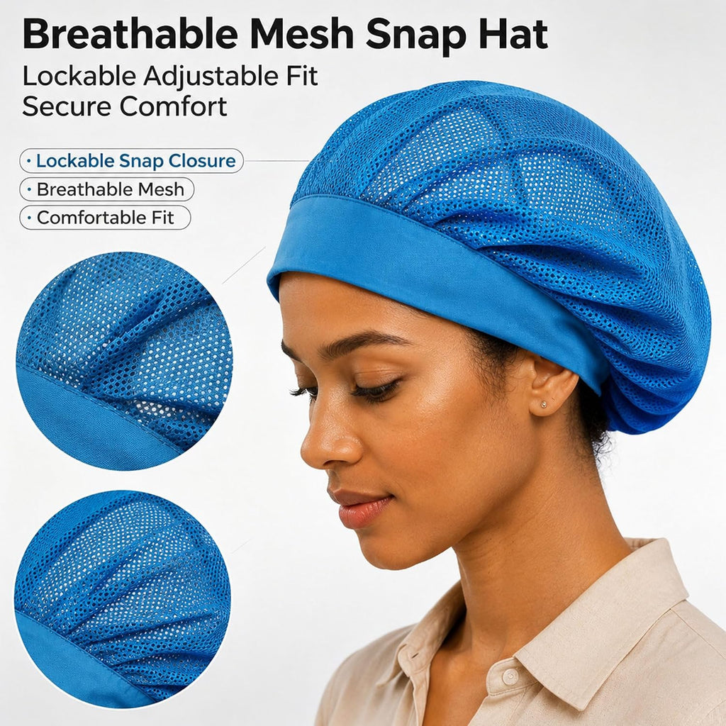 Chef Hat Kitchen Cooking Chef Cap Adjustable Food Service Hair Nets
