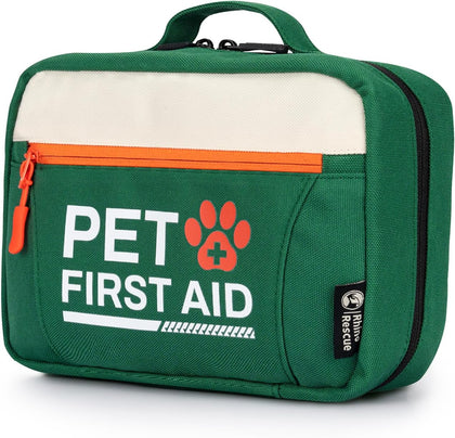 Dog First Aid Kit, Pet Emergency Kit for Dogs & Cats with Thermometer, Toothbrush & Poop Bags for Daily Care, First