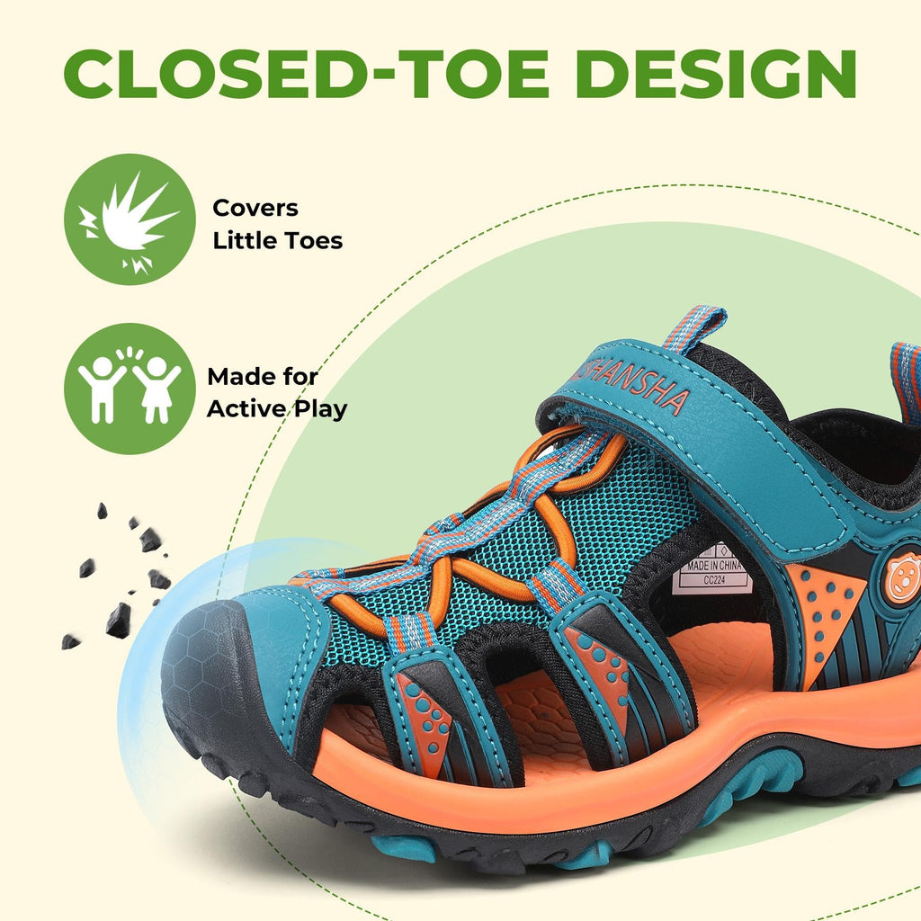 Boys Girls Sandals for Big Kid Closed Toe Water Hiking Sandals