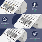 16 Rolls 4" x 6" Direct Blank Thermal Shipping Labels with 450/Roll