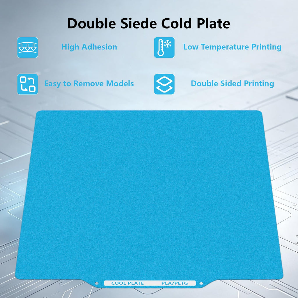Cold Plate for Elegoo Neptune 4/Pro, AD 5M/Pro, 3D Printer Double Sided Low Temperature Cool Build Plate