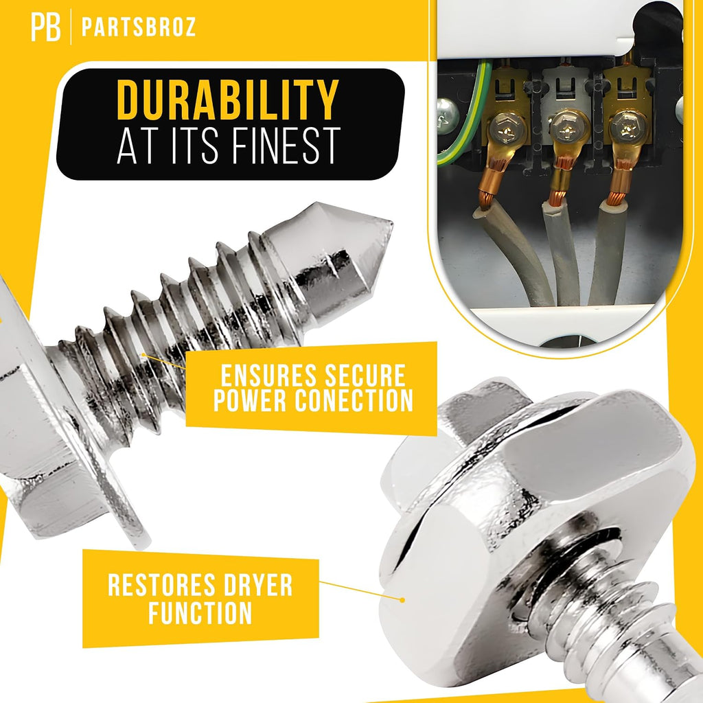 Dryer Terminal Block Screws for Kenmore 110.6095799 (3-Pack)